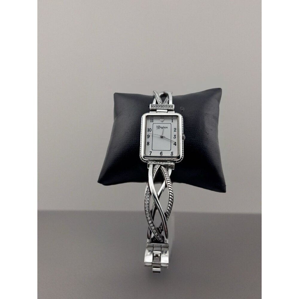 Brighton Neptunes Rings Swirl Watch Crystal Accent Two-Tone 7" New Battery
